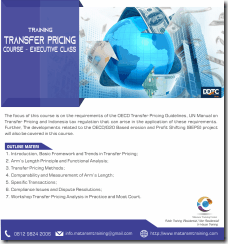 training transfer pricing; murah