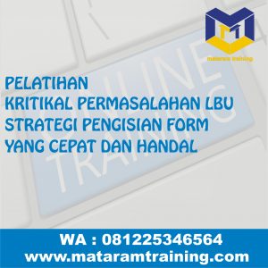 TRAINING ONLINE KRITIKAL PERMASALAHAN LBU STRATEGI PENGISIAN FORM YANG CEPAT DAN HANDAL